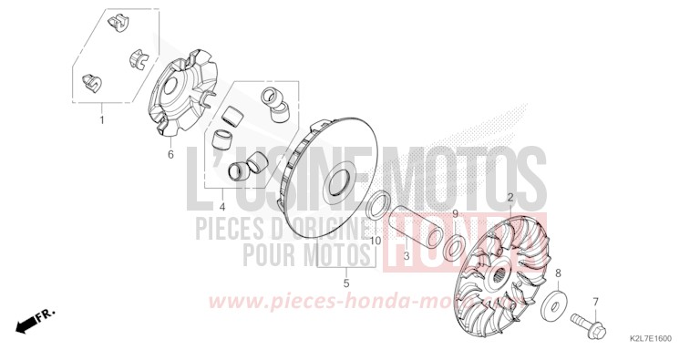 DRIVE FACE for ADV 350 HYPER RED (R348) from 2025